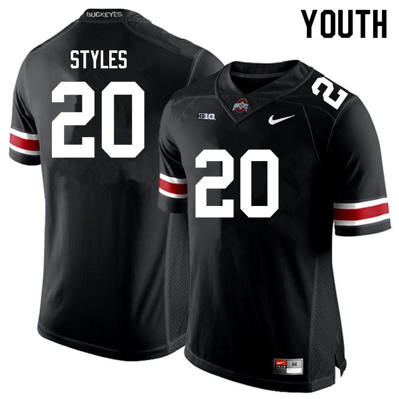 Ohio State Buckeyes Sonny Styles Youth #20 Black Authentic Stitched College Football Jersey